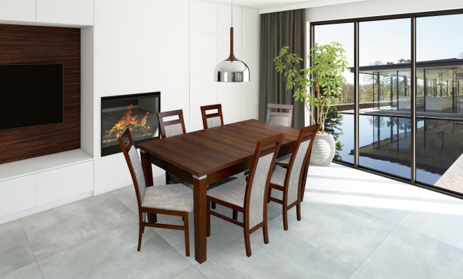 Table + 6 Chairs Design Dining Room Set Chair Set Dining Furniture Tables