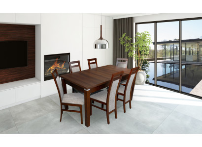 Table + 6 Chairs Design Dining Room Set Chair Set Dining Furniture Tables
