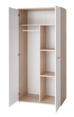 Children's Room Complete Bed Wardrobe Bookshelf Wall Shelf Set 5 pcs