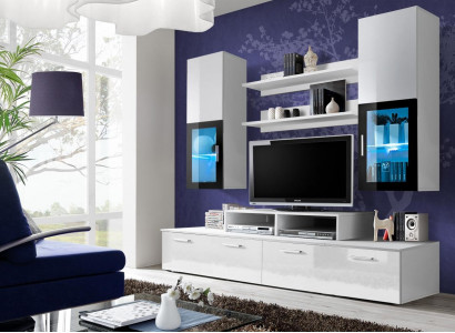 Living Room Complete Wall Unit Shelves Luxury Wall Cabinet New Furniture