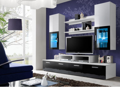 Living Wall Complete TV Stand Luxury Wall Cabinet Modern Designer Furniture
