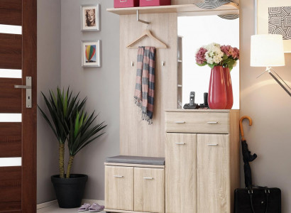 Design modern hallway wardrobe luxury clothes rack furniture wood entryway new