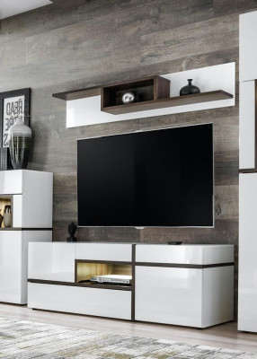 Living room wall unit TV stand shelf luxury design set modern furniture new