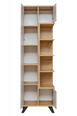 White bookshelf living room luxury bookcase furniture shelf wood design