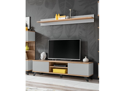 Living room luxury set TV stand modern shelf furniture wood designer