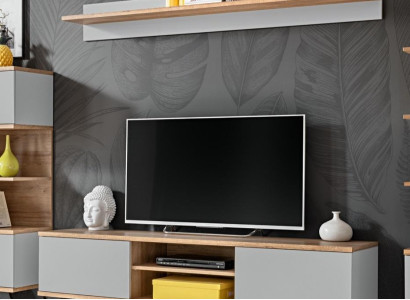 Living room luxury set TV stand modern shelf furniture wood designer