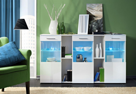 Designer New White Sideboard Luxury Living Room Modern Wood Furniture