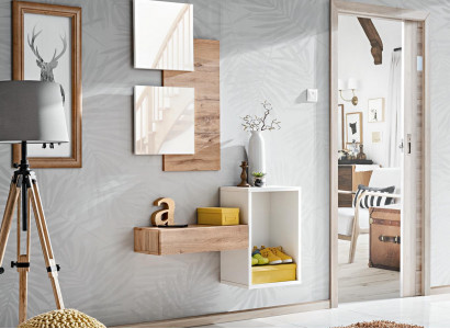 Hallway wardrobe furniture modern design wall furnishing wood new entryway