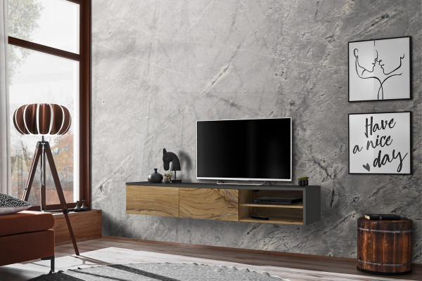 Designer luxury TV stand living room wood lowboard modern new furniture