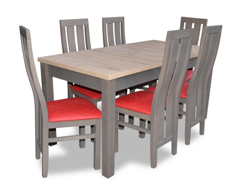 Complete set dining table 6x chairs dining room set dining group table tables 7-piece new