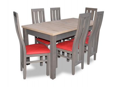 Complete set dining table 6x chairs dining room set dining group table tables 7-piece new