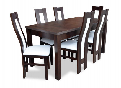 Dining room table classic chair set 6x chairs 7-piece set seating group
