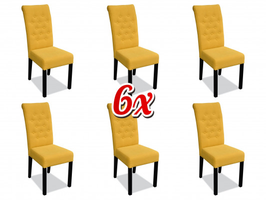 Complete set of 6x armchairs, chair group dining room set