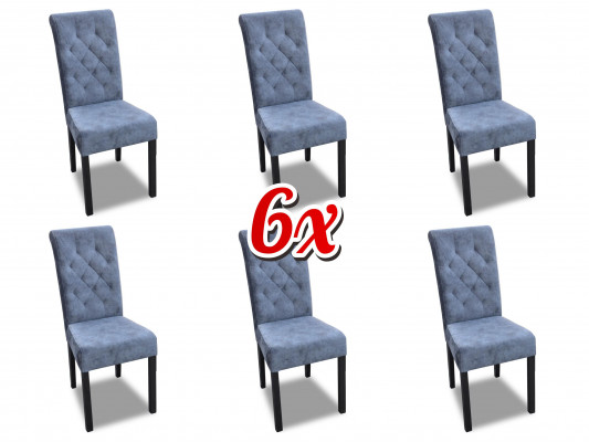Complete set of 6x armchairs, chair group dining room set
