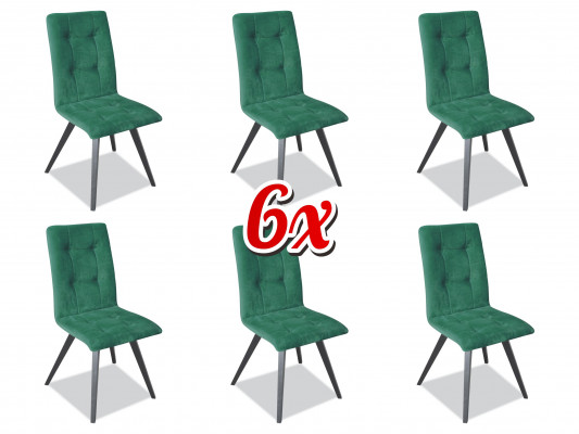 Group Armchair Italian Luxury Furniture Set Dining Room Chair Set 6x Chairs