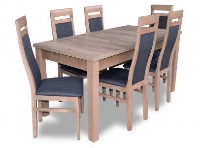 Dining table set table + 6 chairs dining room set wooden table