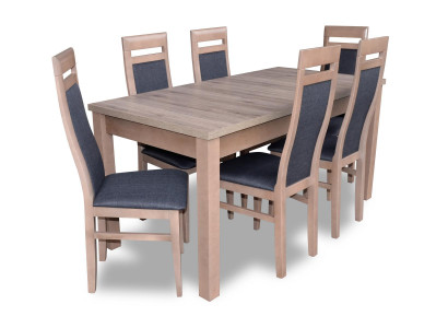 Rectangular dining room table with 6 chairs chair set wood tables dining set 7-piece