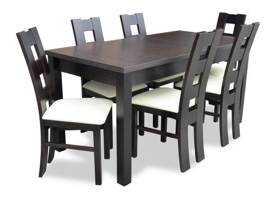 Dining room design furniture chair group table 6 armchairs set suite new 7 pieces.