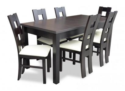 Dining room design furniture chair group table 6 armchairs set suite new 7 pieces.