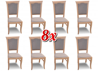 Designer group set new dining 8x chairs room chairs upholstered chair armchair