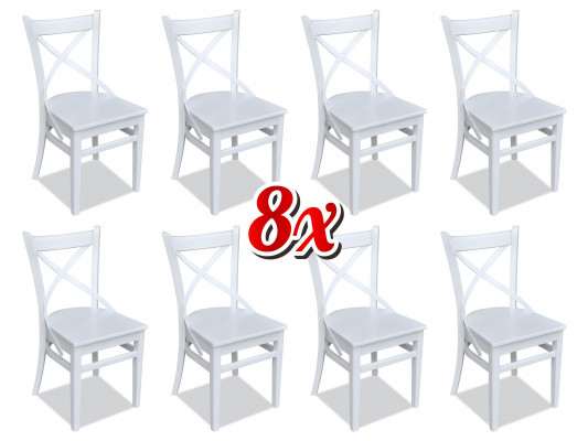 Dining Living Room 8x Chairs New Chair Set Armchair Design Upholstered Leather Textile