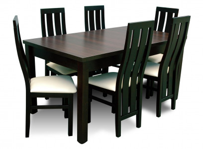 Dining Table Dining Room Complete Set 6x Chairs Set Dining Group Wood Table Tables 7-piece Set