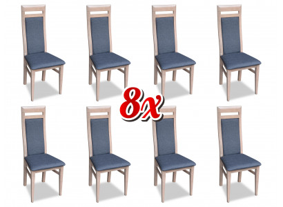 Dining room chair set, upholstered chairs, complete group, living room, 8x pieces, new