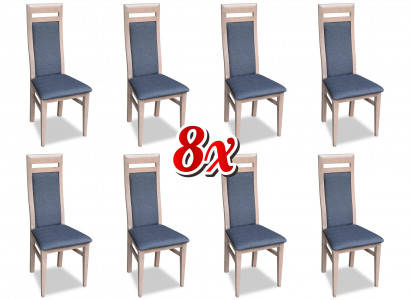 Dining room chair set, upholstered chairs, complete group, living room, 8x pieces, new