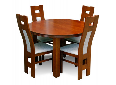 Complete Set Dining Table Dining Room 4x Chairs Set Dining Group Wood Table Tables 5-piece Set