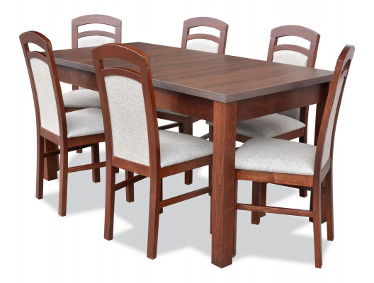 Complete set dining table + 6 chairs dining room suite dining group table tables 7-piece