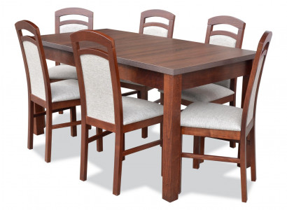 Complete set dining table + 6 chairs dining room suite dining group table tables 7-piece