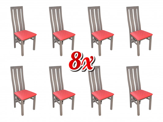 Set of 8x chairs chair upholstery modern sets design armchair complete furniture