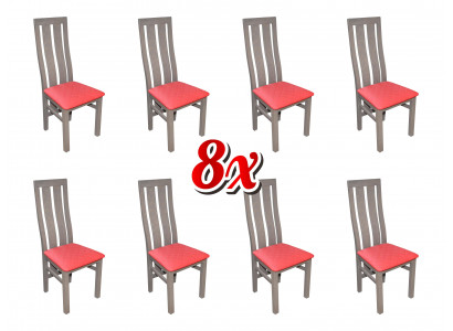 Set of 8x chairs chair upholstery modern sets design armchair complete furniture