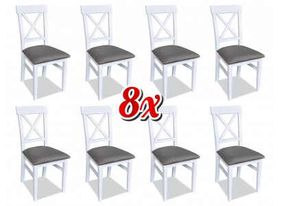 Dining room chairs textile set 8x chair designer wood fabric upholstered chairs gastro