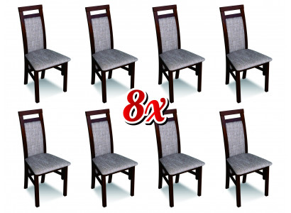 Dining room chairs textile group furniture wood set 8x chair set armchair furniture.