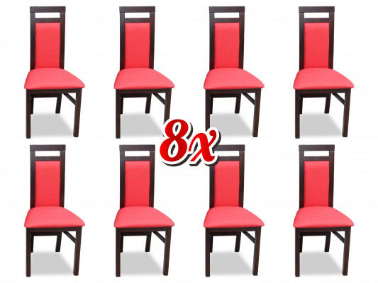 Dining room chairs textile group furniture wood set 8x chair set armchair furniture.