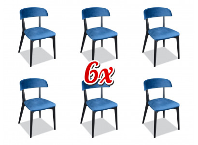 Complete set design armchair 6x chairs upholstery textile fabric dining group