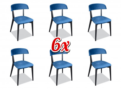 Complete set design armchair 6x chairs upholstery textile fabric dining group
