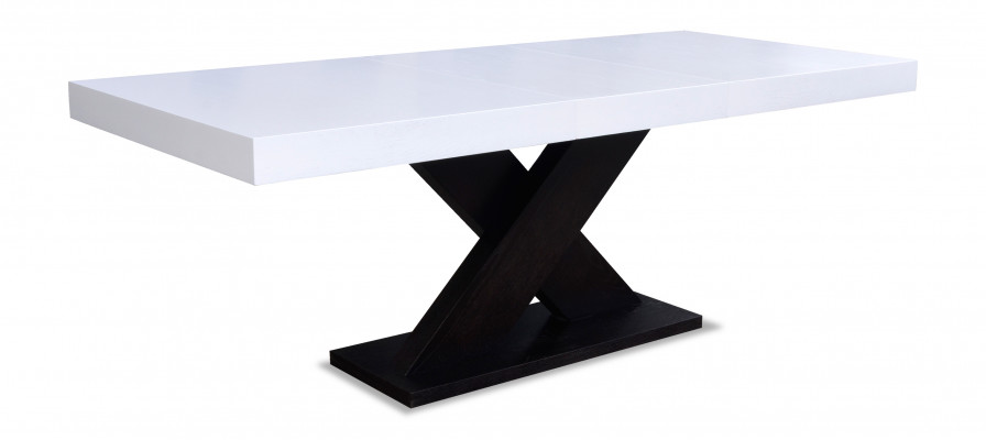 Extendable design wooden table for dining and living room, solid wood tables.