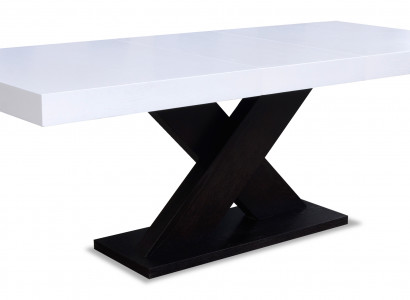Extendable design wooden table for dining and living room, solid wood tables.
