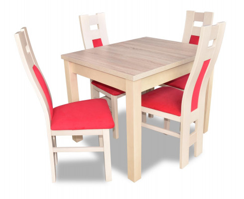 Design Dining Room Set 5-piece Wooden Furniture Sideboard 4x Chair Table Group New