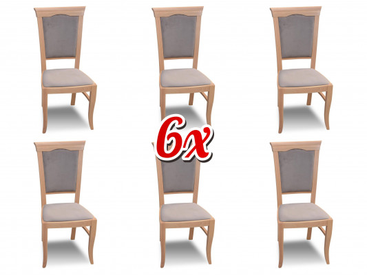 Group of armchairs Italian luxury furniture set dining room chair set 6x chairs new