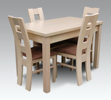 Dining sets, designer dining room set, suite chair table, 4 chairs, 5-piece group.