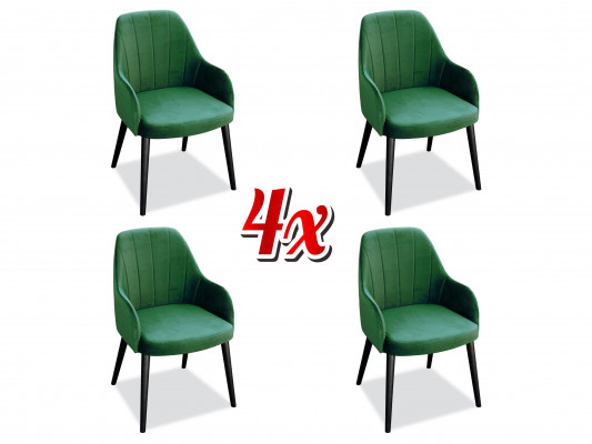 Kitchen Chairs Elegant Dining Room Fabric New Set of 4 Armchairs Chair Design Wood Textile