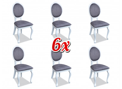Dining room chair set, upholstered chairs, complete group, living room, 6x pieces, new.