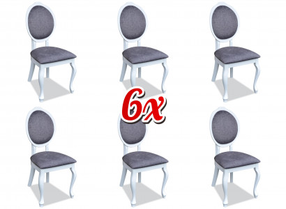 Dining room chair set, upholstered chairs, complete group, living room, 6x pieces, new.