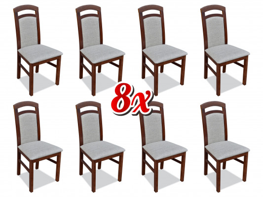 Chair 8x dining room upholstered chair TV textile kitchen chair set new club lounge