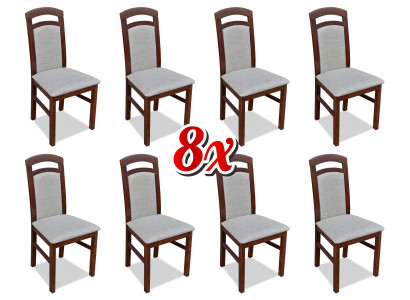 Chair 8x dining room upholstered chair TV textile kitchen chair set new club lounge