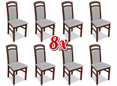 Chair 8x dining room upholstered chair TV textile kitchen chair set new club lounge
