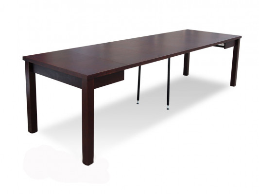 Table, dining table, wooden table, XXL conference table, 90 x 90 cm, extendable to 90 x 240 cm.